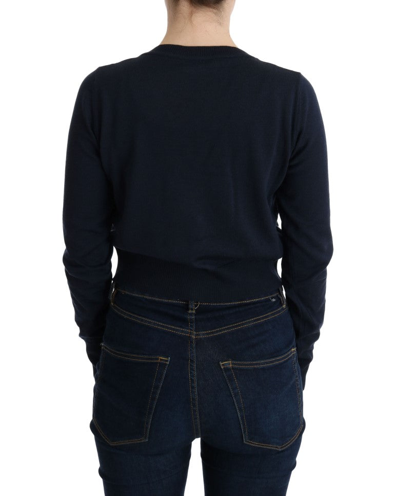 Marghi Lo' Women's Blue Wool Blouse Sweater