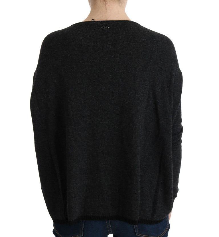 Costume National Women's Grey Viscose Knitted Sweater