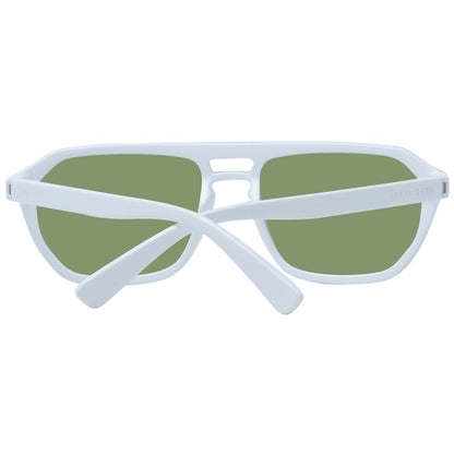 Sunglasses by Serengeti for men in eco-nylon and white featuring an opulent aviator full-rim frame design with a sophisticated white coloured frame finish and high-performance photochromatic polarized lens.