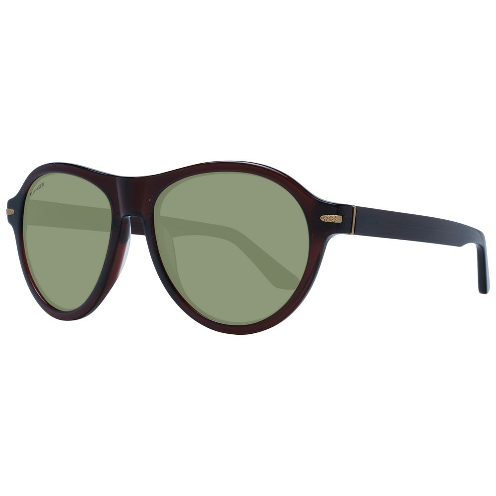 Sunglasses by Serengeti for men in acetate and brown presents a sumptuous silhouette, featuring brown coloured frame and full-rim round frame design with photochromatic polarized category-3-dark-tint lens for a sumptuous look.