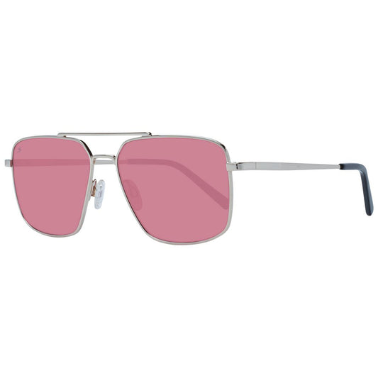 Sunglasses by Serengeti for men in metal silver features an lustrous aviator full-rim frame design with silver coloured frame detailing and photochromatic lens for a lustrous aesthetic.