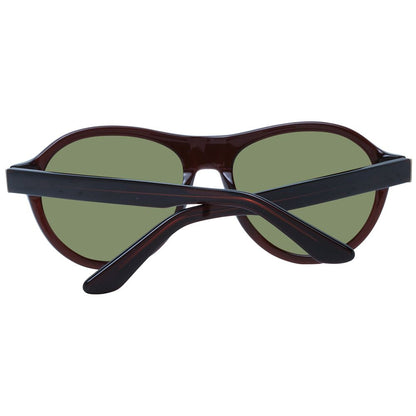 Sunglasses by Serengeti for men in acetate brown features an ethereal full-rim round frame design with brown coloured frame frames and photochromatic polarized category-3-dark-tint lens for a ethereal finish.