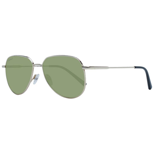 This Sunglasses by Serengeti for unisex in metal gold presents a sumptuous silhouette, showcasing a sumptuous full-rim round frame design in gold coloured frame and high-performance photochromatic category-3-dark-tint lens.