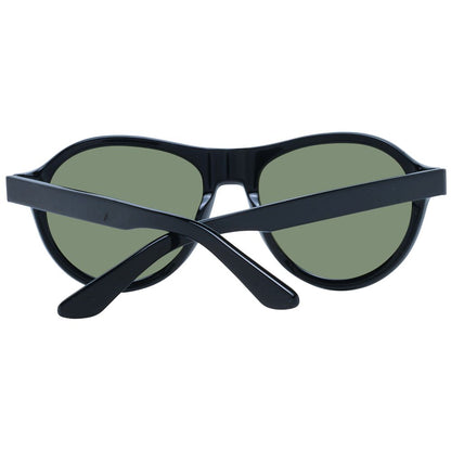 Sunglasses by Serengeti for men in acetate black features an ethereal full-rim round frame design with black coloured frame frames and photochromatic polarized category-3-dark-tint lens for a ethereal finish.