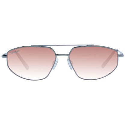 Sunglasses by Serengeti for men in metal gray features an lustrous aviator full-rim frame design with gunmetal coloured frame detailing and photochromatic polarized lens for a lustrous aesthetic.