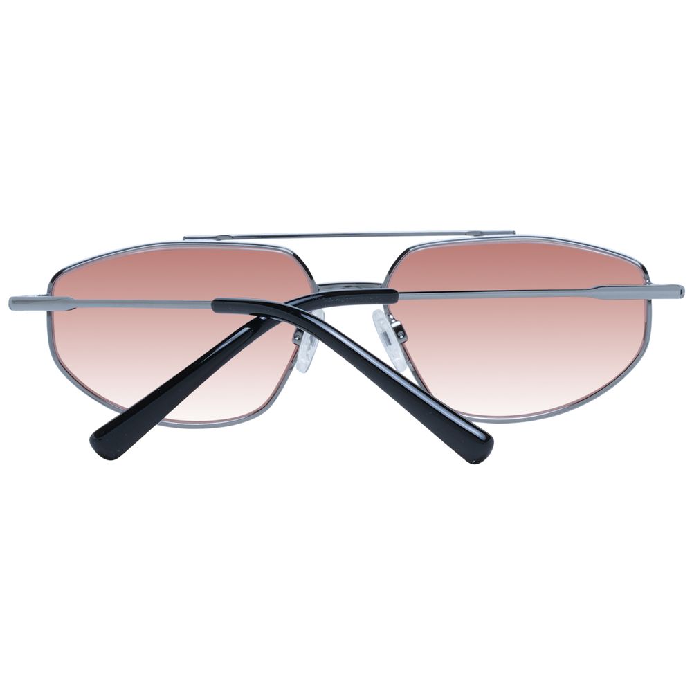 Sunglasses by Serengeti for men in metal gray features a sumptuous silhouette, showcasing a sumptuous aviator full-rim frame design in gunmetal coloured frame with high-performance photochromatic polarized lens.