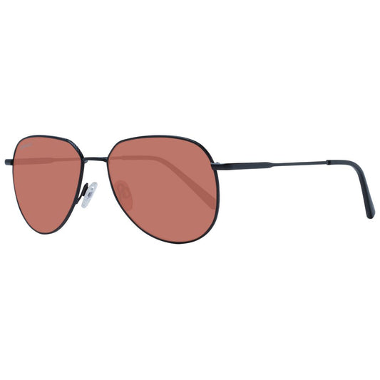 Sunglasses by Serengeti for men in metal black features an ethereal full-rim round frame design with black coloured frame frames and photochromatic polarized lens for a ethereal finish.
