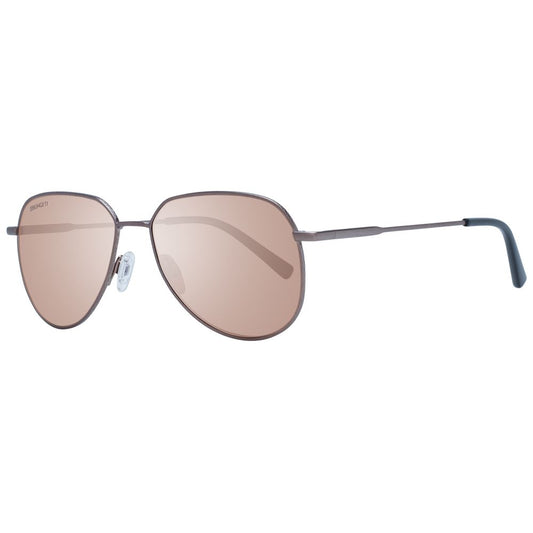 Sunglasses by Serengeti for unisex in metal and bronze featuring an opulent full-rim round frame design with a sophisticated bronze coloured frame finish and high-performance photochromatic polarized category-3-dark-tint lens.