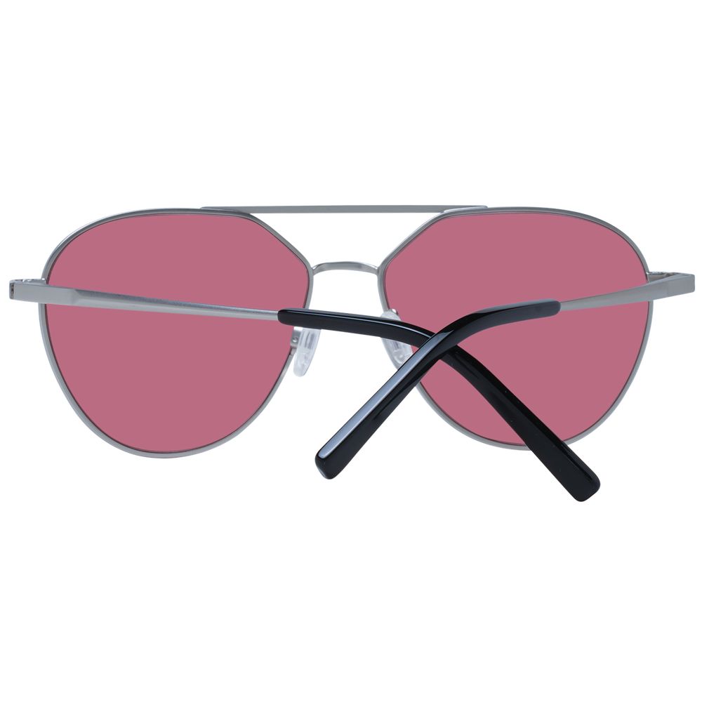 This Sunglasses by Serengeti for unisex in metal silver presents a sumptuous silhouette, showcasing a sumptuous aviator full-rim frame design in silver coloured frame and high-performance photochromatic lens.
