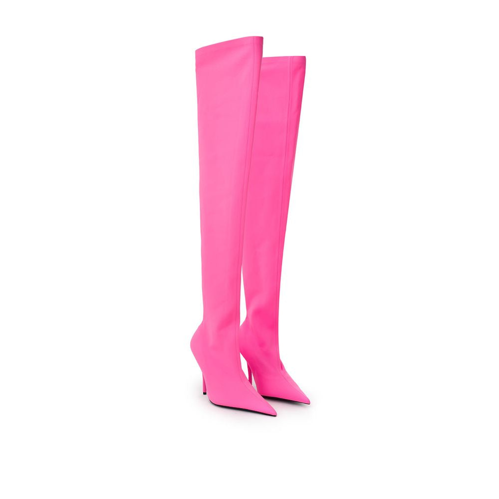 Boots by Balenciaga for women in polyester pink features an avant-garde Women's Polyester Boots silhouette, defined by a sophisticated and a avant-garde .