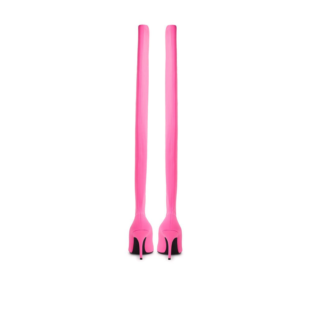 Boots by Balenciaga for women in polyester pink features an dynamic silhouette, showcasing the dynamic Women's Polyester Boots design with its distinctive and elegant .