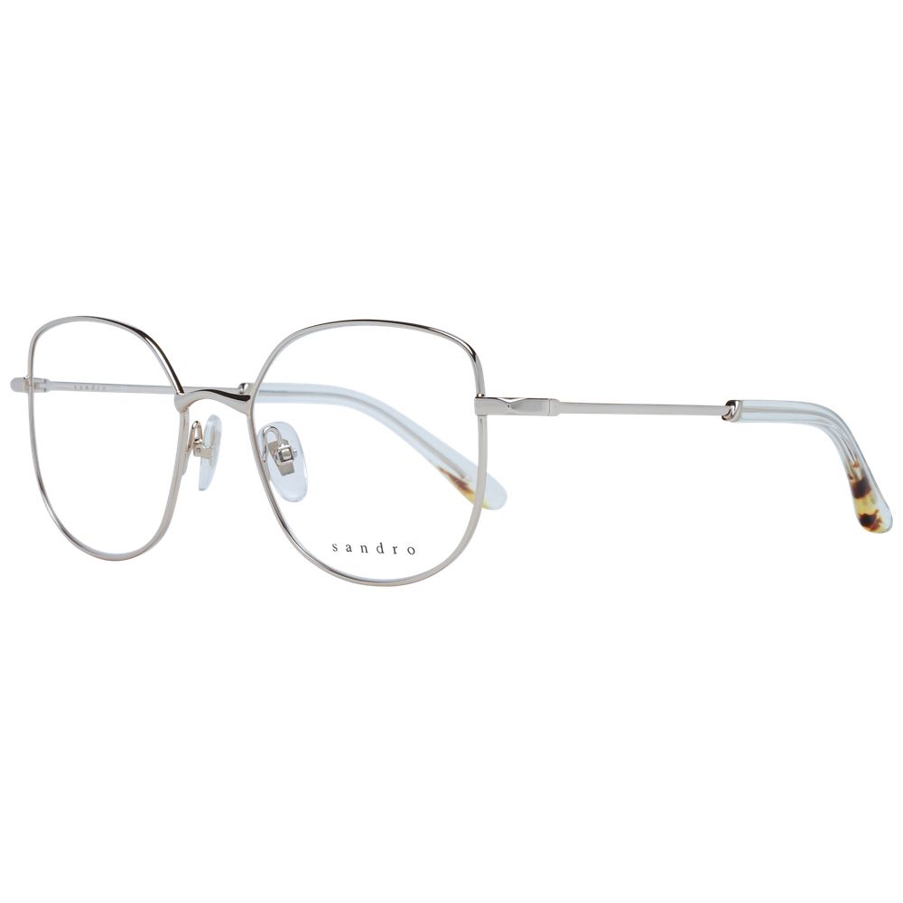 Eyeglasses Frames by Sandro for women in stainless steel silver features a refined silhouette, showcasing a refined silver coloured frame and full-frame frame design for a sophisticated, premium look.