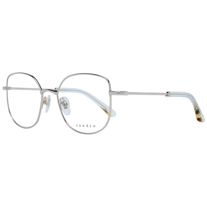 Eyeglasses Frames by Sandro for women in stainless steel silver features a refined silhouette, showcasing a refined silver coloured frame and full-frame frame design for a sophisticated, premium look.