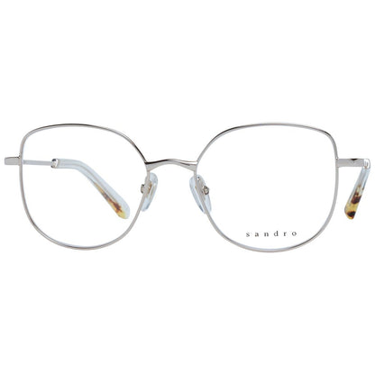 Eyeglasses Frames by Sandro for women in stainless steel and silver showcases a refined silhouette, detailed with a silver coloured frame finish and a sophisticated full-frame frame design.
