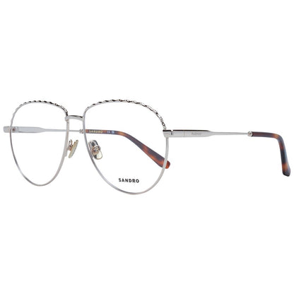 Eyeglasses Frames by Sandro for women in metal rose-gold showcases a refined full-frame frame design with a refined rose-gold coloured frame finish for a refined and sophisticated look.