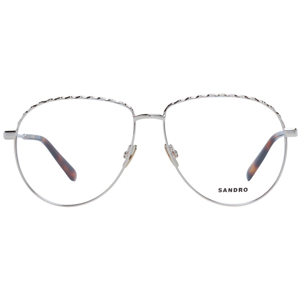 Eyeglasses Frames by Sandro for women in metal rose-gold features an refined silhouette, showcasing the refined rose-gold coloured frame and sophisticated full-frame frame design.