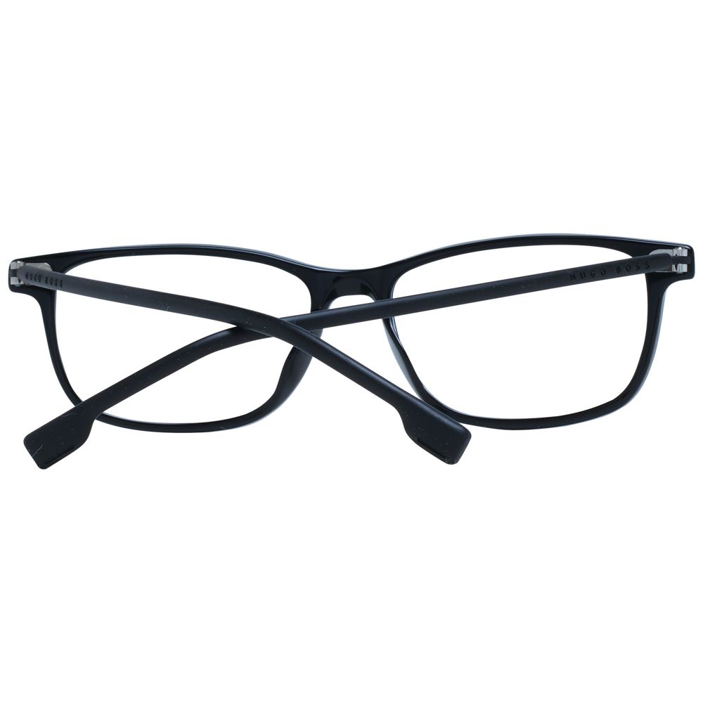 Eyeglasses Frames by Hugo Boss for men in acetate and black showcases a refined silhouette, detailed with a black coloured frame finish and a sophisticated full-frame frame design.