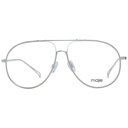 Eyeglasses Frames by Maje for women in rubber gold & silver showcases a reflective silhouette, artfully incorporating a sophisticated gold coloured frame with a distinct full-frame frame design.