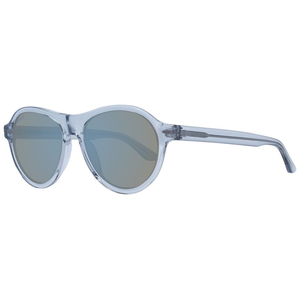 Sunglasses by Serengeti for men in acetate and transparent featuring an opulent full-rim round frame design with a sophisticated transparent coloured frame finish and high-performance photochromatic polarized lens.