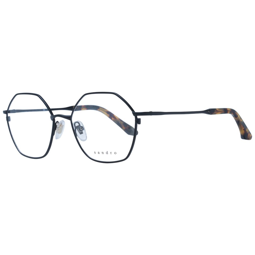 Eyeglasses Frames by Sandro for women in stainless steel black features a refined silhouette, showcasing a refined black coloured frame and full-frame frame design for a sophisticated, premium look.