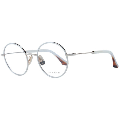 Eyeglasses Frames by Sandro for women in stainless steel and white showcases an refined full-frame frame design featuring a sophisticated white coloured frame for an refined and refined aesthetic.