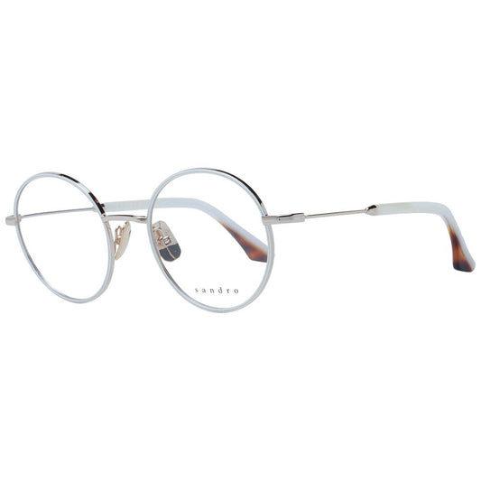 Eyeglasses Frames by Sandro for women in stainless steel and white showcases an refined full-frame frame design featuring a sophisticated white coloured frame for an refined and refined aesthetic.