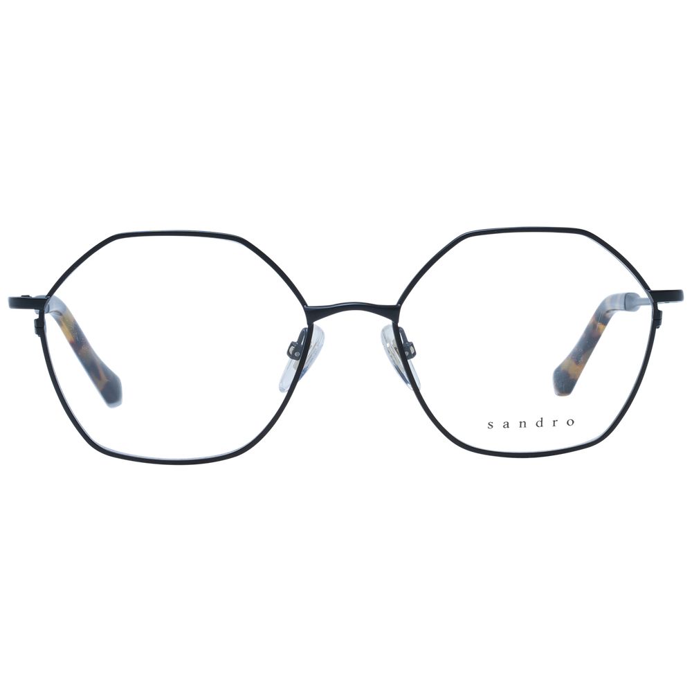 Eyeglasses Frames by Sandro for women in stainless steel black showcases a refined full-frame frame design with a refined black coloured frame finish for a refined and sophisticated look.