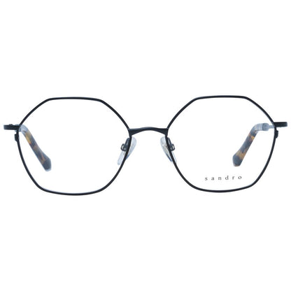 Eyeglasses Frames by Sandro for women in stainless steel black showcases a refined full-frame frame design with a refined black coloured frame finish for a refined and sophisticated look.