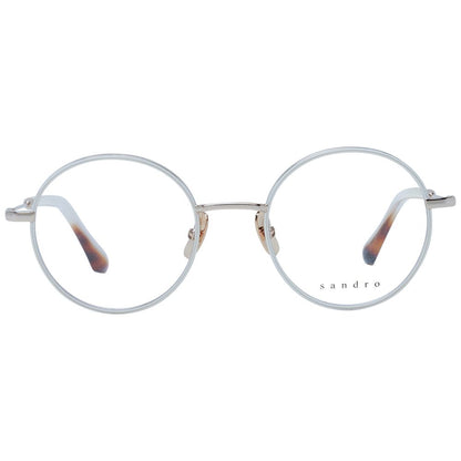 Eyeglasses Frames by Sandro for women in stainless steel white features an refined silhouette, showcasing a sophisticated white coloured frame and refined full-frame frame design for a refined look.