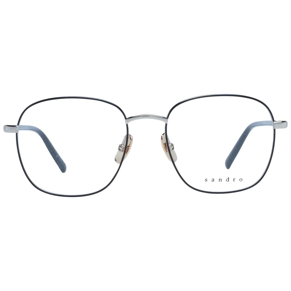 Eyeglasses Frames by Sandro for women in stainless steel black features an refined silhouette, showcasing a sophisticated black coloured frame and refined full-frame frame design for a refined look.