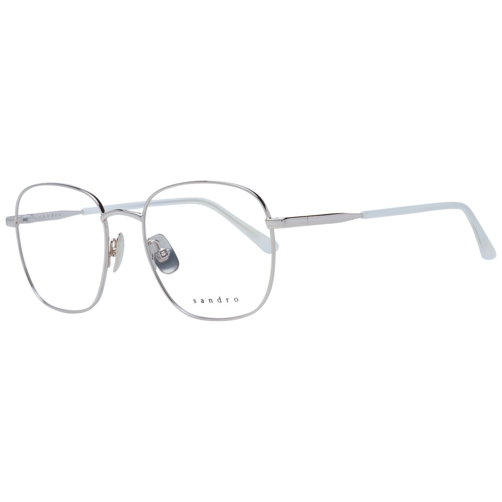 Eyeglasses Frames by Sandro for women in stainless steel silver features an refined silhouette, showcasing the refined silver coloured frame and sophisticated full-frame frame design.