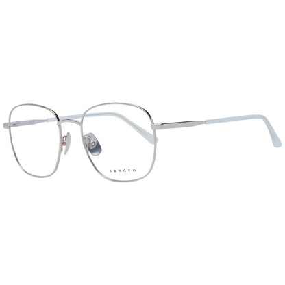 Eyeglasses Frames by Sandro for women in stainless steel silver features an refined silhouette, showcasing the refined silver coloured frame and sophisticated full-frame frame design.