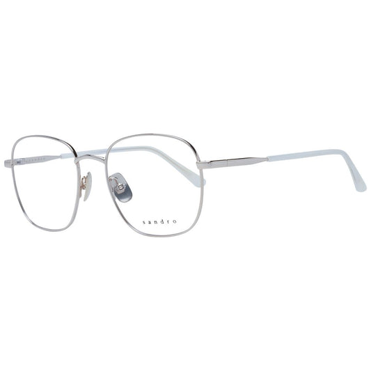 Eyeglasses Frames by Sandro for women in stainless steel silver features an refined silhouette, showcasing the refined silver coloured frame and sophisticated full-frame frame design.