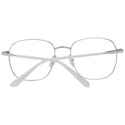 Eyeglasses Frames by Sandro for women in stainless steel silver features an refined silhouette, showcasing a sophisticated silver coloured frame and refined full-frame frame design for a refined look.