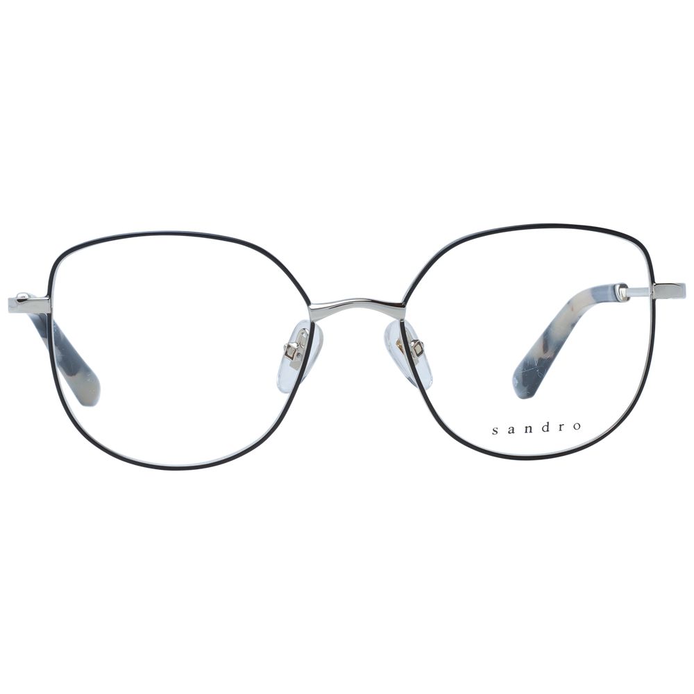 Eyeglasses Frames by Sandro for women in metal and black showcases a refined silhouette, detailed with a black coloured frame finish and a sophisticated full-frame frame design.