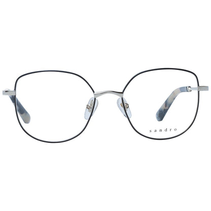 Eyeglasses Frames by Sandro for women in metal and black showcases a refined silhouette, detailed with a black coloured frame finish and a sophisticated full-frame frame design.
