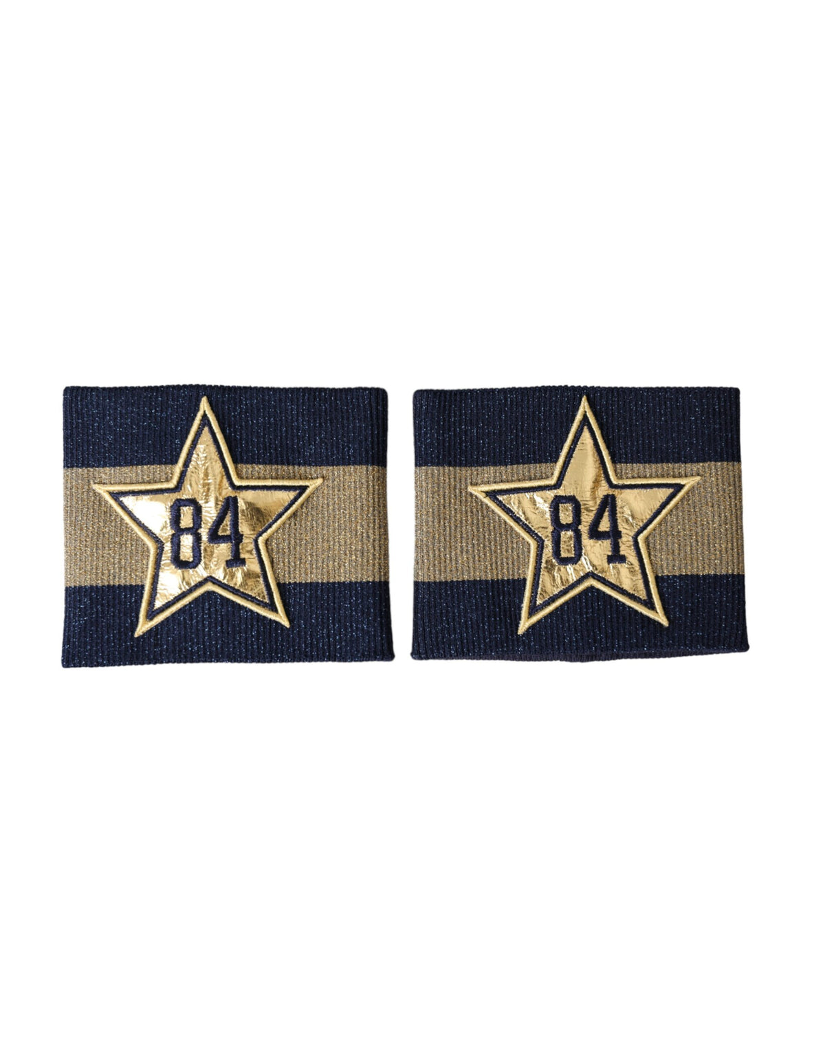 Dolce & Gabbana Star Polyester Film Fiber Viscose & Silk Wristband - Black Gold Patterned