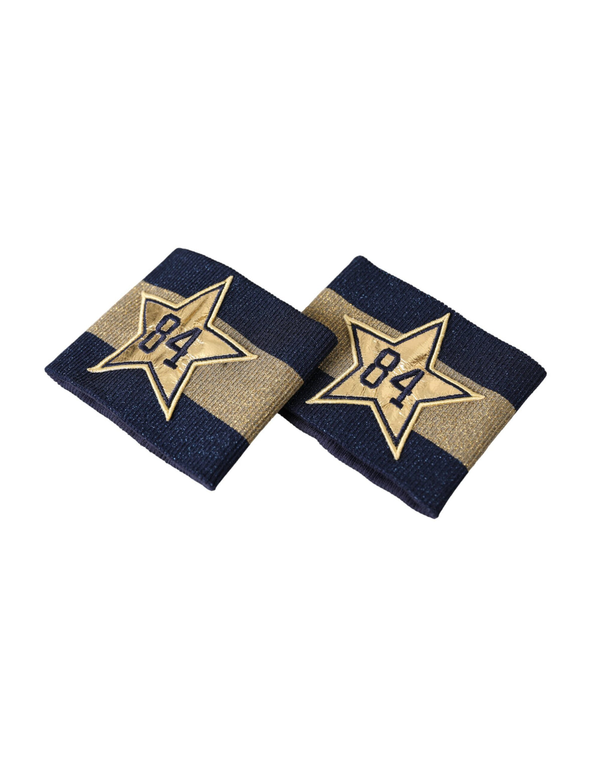 Dolce & Gabbana Star Polyester Film Fiber Viscose & Silk Wristband - Black Gold Patterned