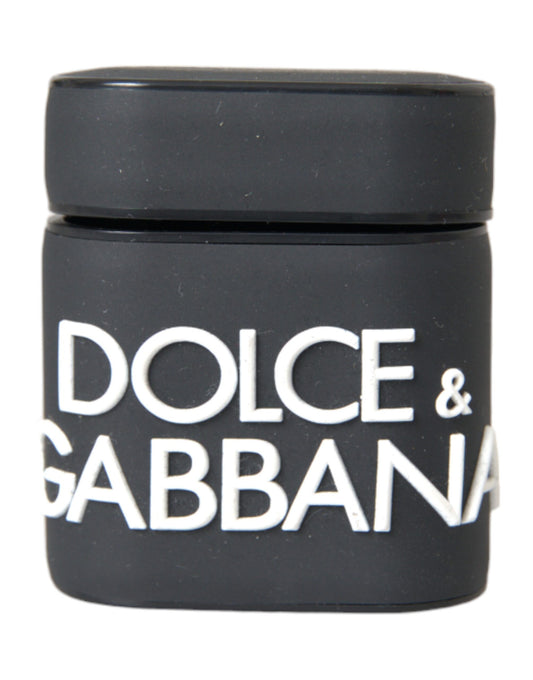 Dolce & Gabbana Polycarbonate PVC Rubber & Silicone Earbuds Carrying Case - Black White
