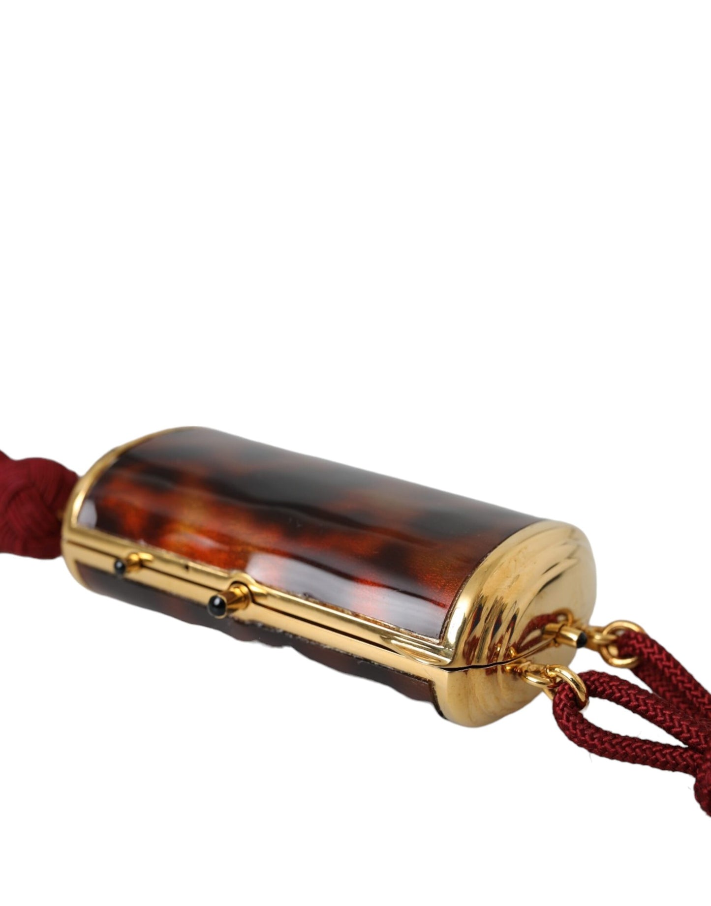 Mini Toiletry Bag by Dolce & Gabbana for women in leather & metal brown & gold features a distinguished Leather Metal Mini Toiletry Bag design with a secure clasp, distinguished , and versatile for a refined look.