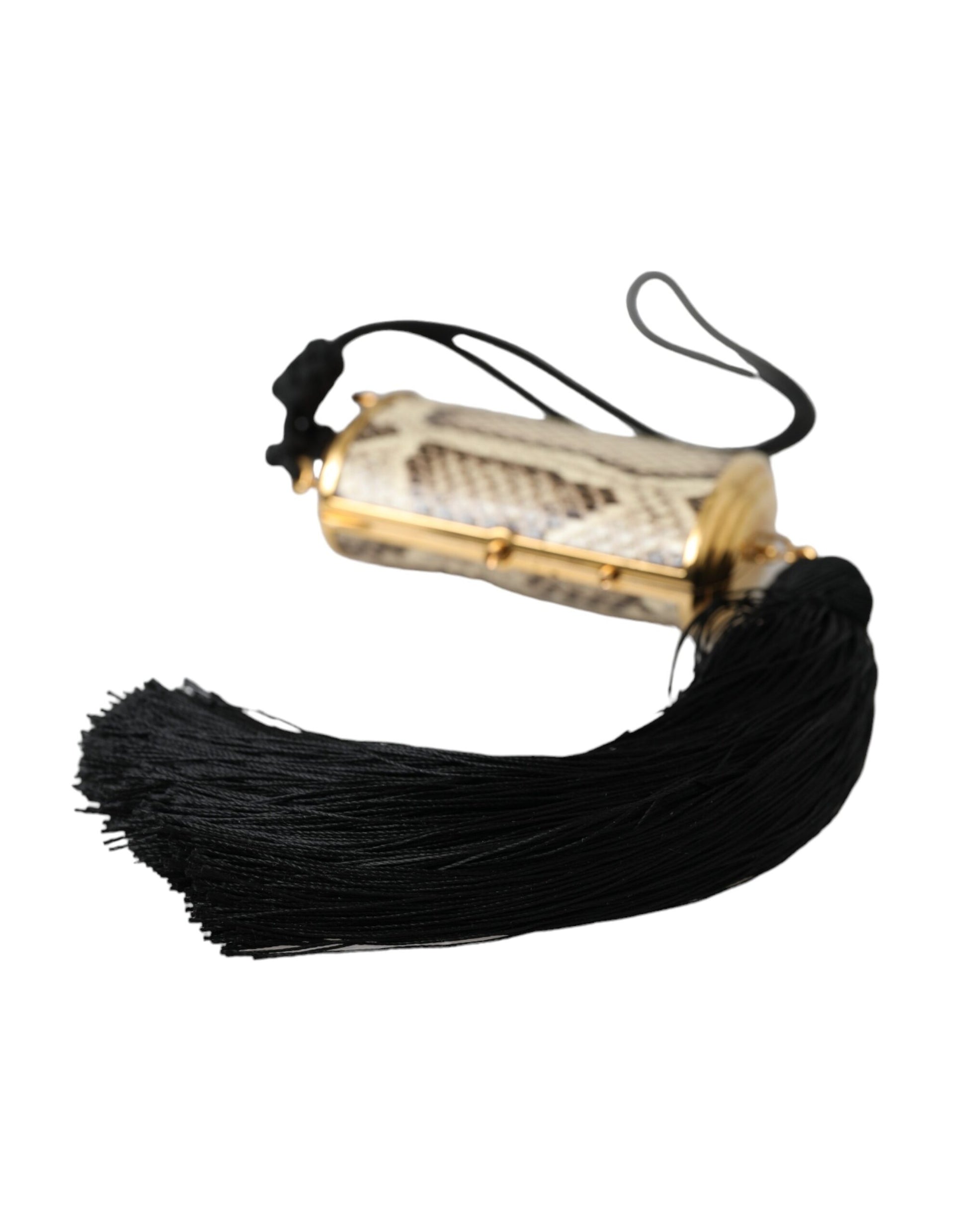 Mini Toiletry Bag by Dolce & Gabbana for women in python leather beige & gold features an distinguished Python Leather Mini Toiletry Bag design with a secure clasp, organized , and distinguished for a sophisticated finish.