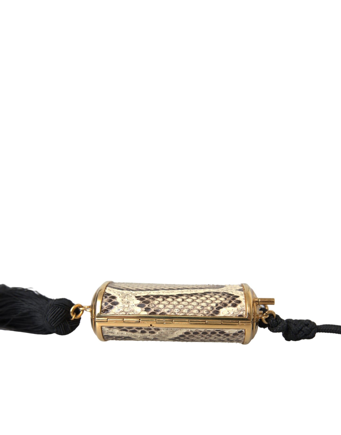 Mini Toiletry Bag by Dolce & Gabbana for women in python leather beige & gold features a distinguished Python Leather Mini Toiletry Bag design with a secure clasp, distinguished , and versatile for a refined look.