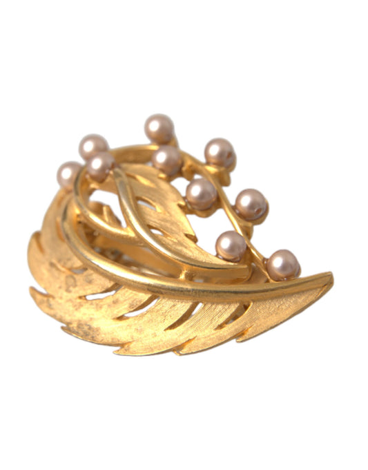 This Booche by Dolce & Gabbana for women in polyester & mesh gold showcases a captivating silhouette from the Women's Gold Brass Booche collection, offering a captivating finish that elevates any ensemble with sophisticated detail.