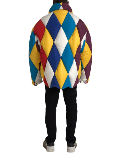 Dolce & Gabbana Men's Multicolor Windbreaker Puffer Jacket Men