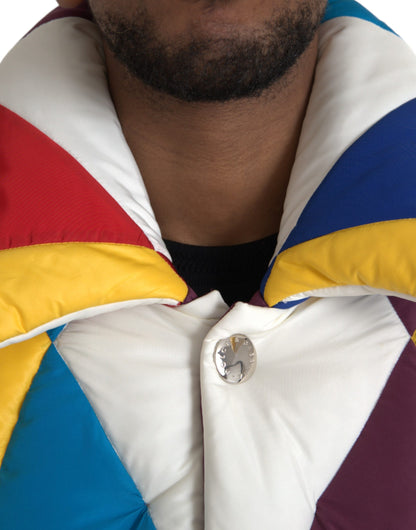 Dolce & Gabbana Men's Multicolor Windbreaker Puffer Jacket Men