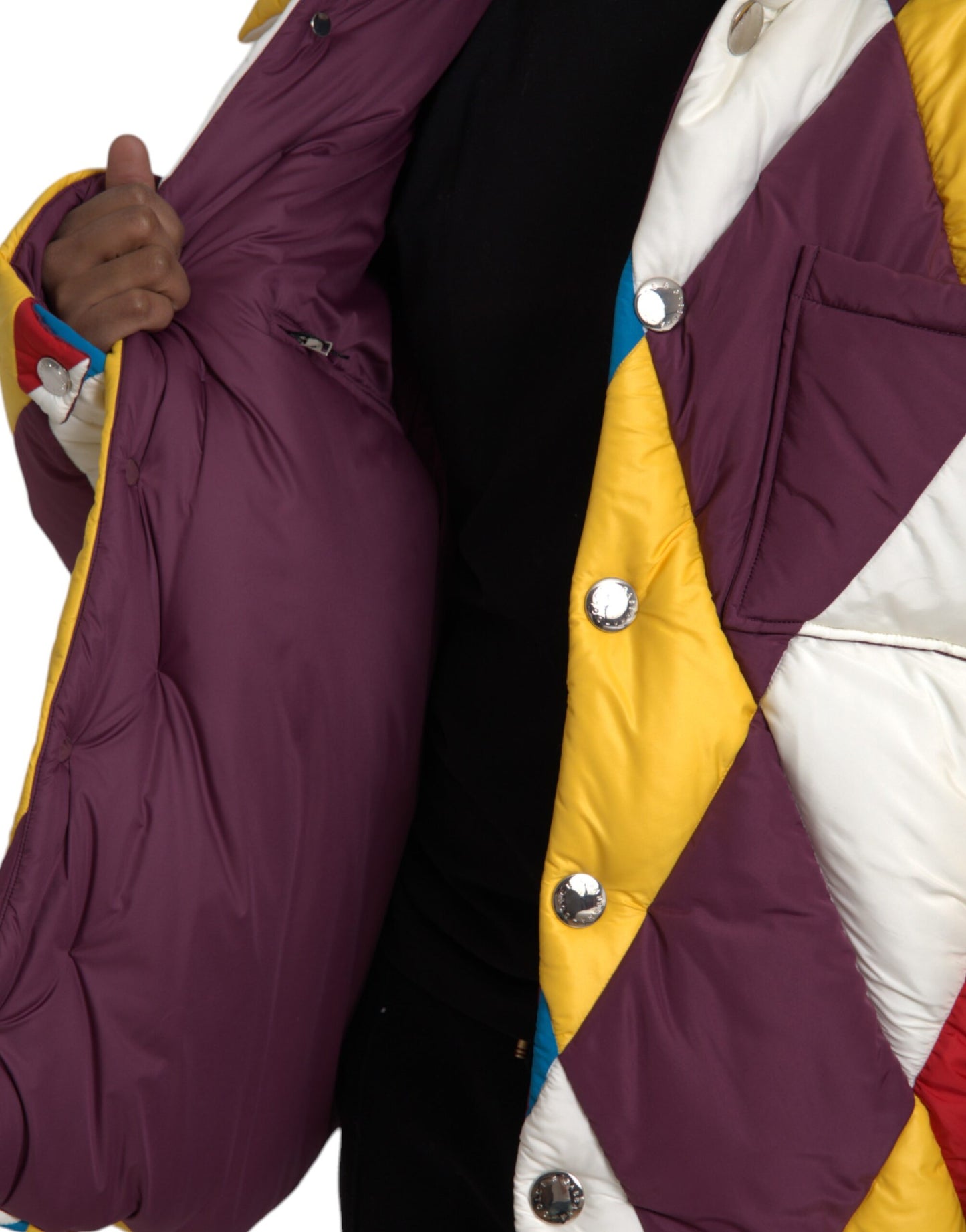 Dolce & Gabbana Men's Multicolor Windbreaker Puffer Jacket Men