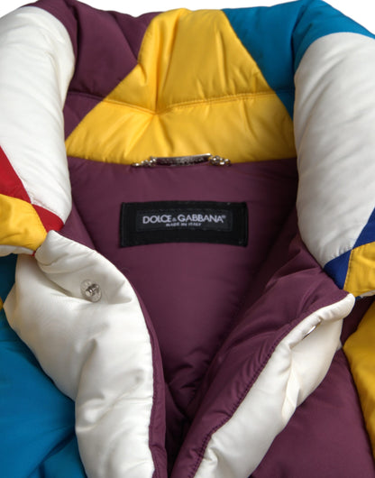 Dolce & Gabbana Men's Multicolor Windbreaker Puffer Jacket Men