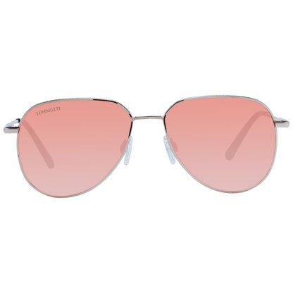 Sunglasses by Serengeti for unisex in metal rose-gold features an lustrous full-rim round frame design with rose-gold coloured frame detailing and photochromatic lens for a lustrous aesthetic.