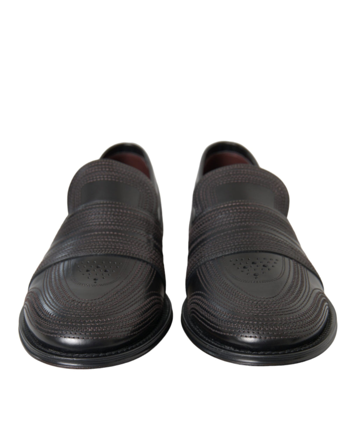 Dolce & Gabbana Men's Calfskin Leather Loafer Shoes - Black Brown