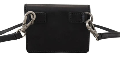 Wallet by Dolce & Gabbana for women in leather & metal black & silver presents a architectural silhouette from the Leather Metal Wallet collection, showcasing architectural compact-design bifold for a architectural finish.
